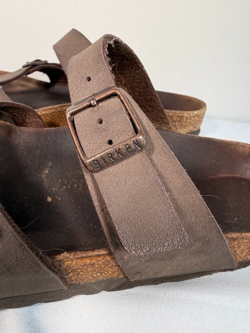 BIRKENSTOCK Mayari Leather Sandals Unisex Mocha Brown 41 - Picture 9 of 11